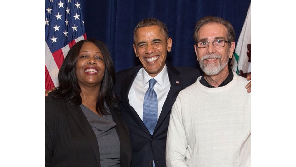 John Gordon and Margo Goodwin-Gordon with President Barack Obama