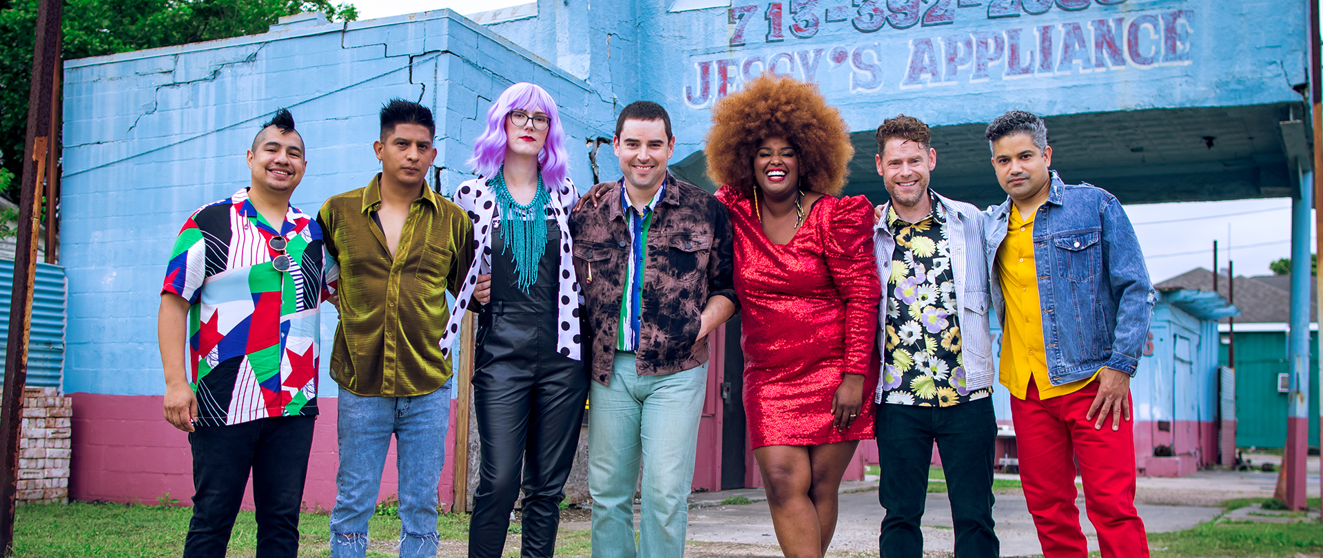 Promotional group photo of The Suffers
