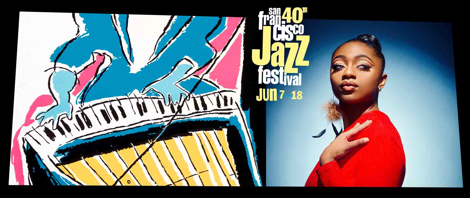 Samara Joy with the 40th San Francisco Jazz Festival logo